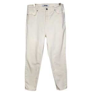 BALDWIN Jeans Womens 32 White‎ Sand The Rivington Skinny Crop Jeans Japan FLAW